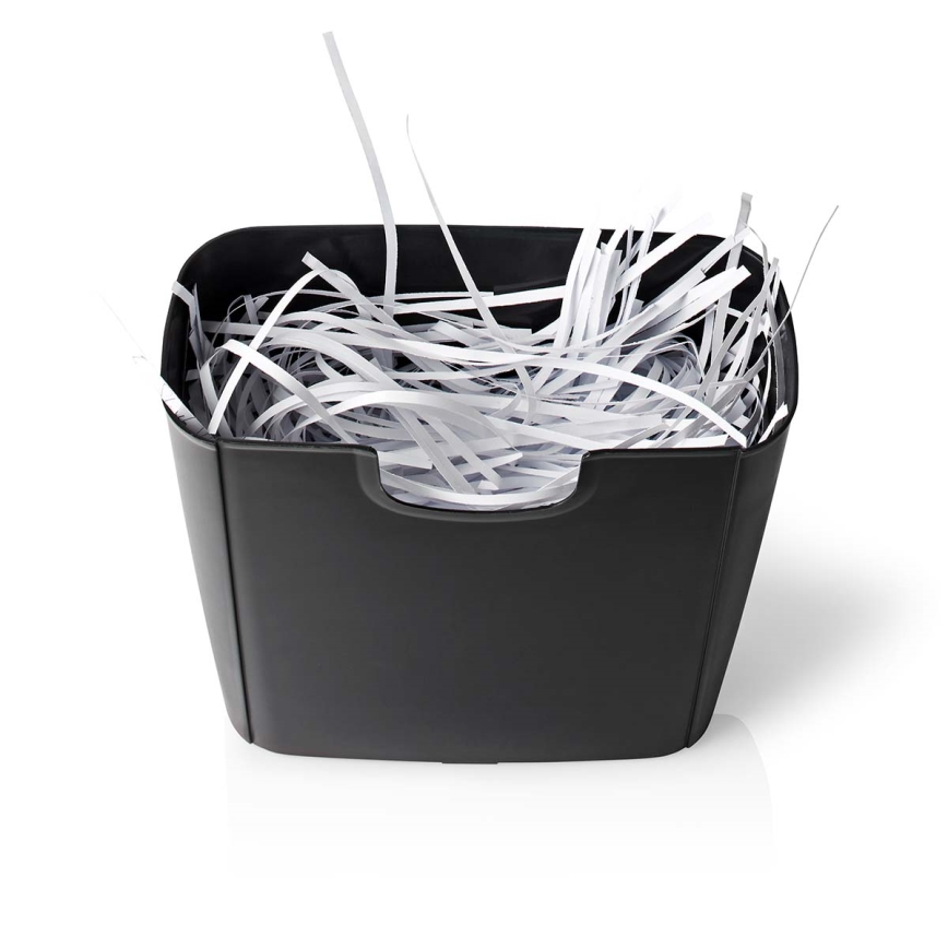 Aktenvernichter A4, 10 l Auffangbehälter, 230 V, schwarz