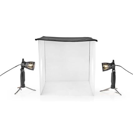 LED Tragbares Fotostudio 2xGU10/5W/230V