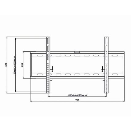 Nedis TVWM2050BK − fester Wandhalter für den Fernseher 42-70