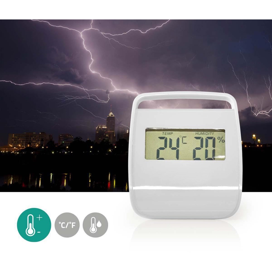 Raumthermometer mit Luftfeuchtigkeitsmesser 1xLR54
