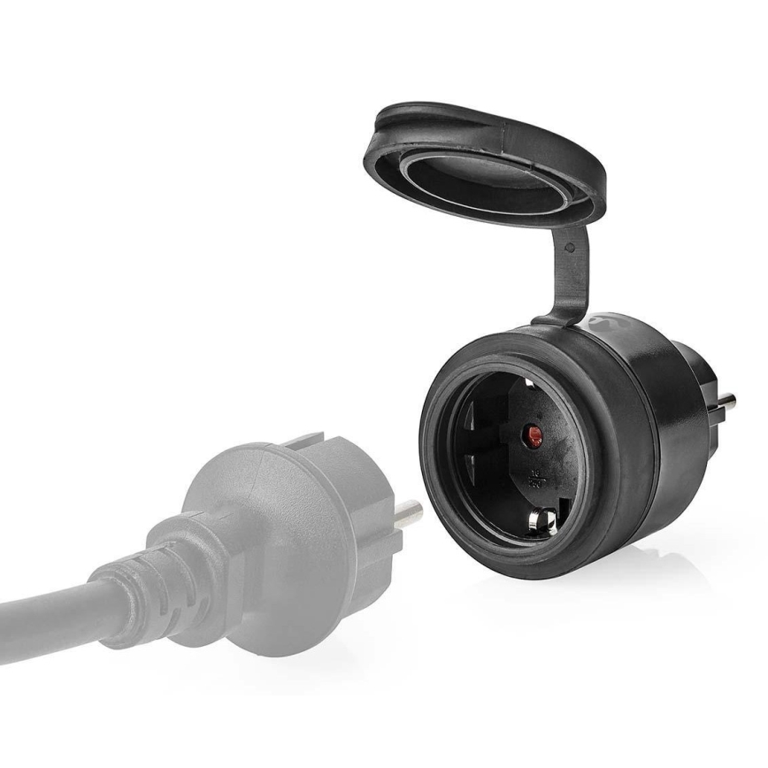 Intelligente Steckdose 3680W/230V/Schuko Typ F/16A Wi-Fi IP44 schwarz