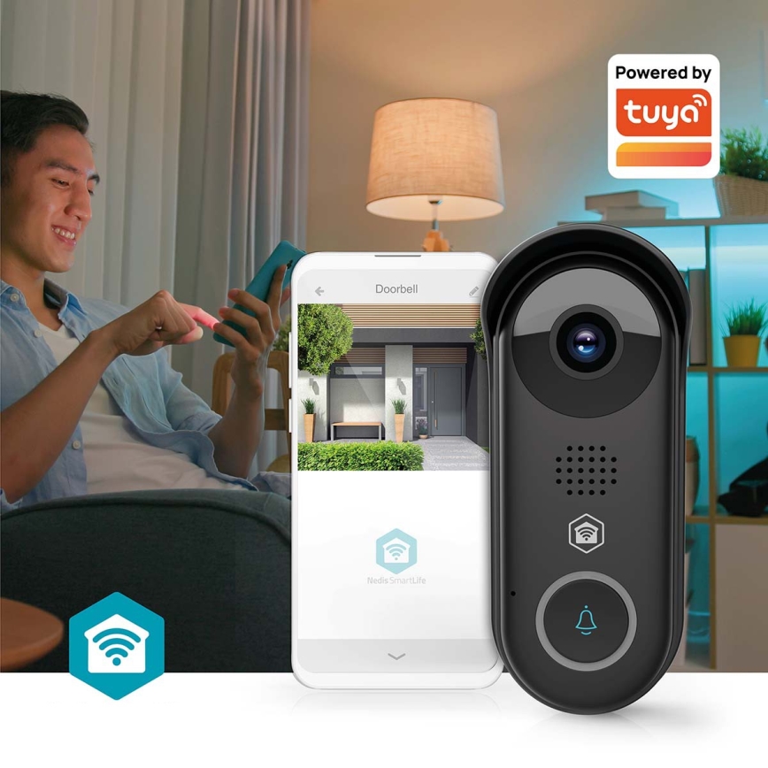 Intelligente Video-Türklingel mit Bewegungssensor SmartLife 5V Full HD 1080p IP54 Wi-Fi Tuya