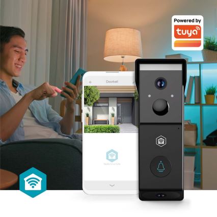 Video-Türklingel mit Bewegungssensor SmartLife 4400 mAh 2x Full HD 1080p IP54 Wi-Fi Tuya