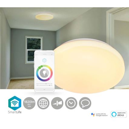 Dimmbare LED-RGBW-Deckenleuchte SmartLife LED/18W/230V 3000-6500K WLAN