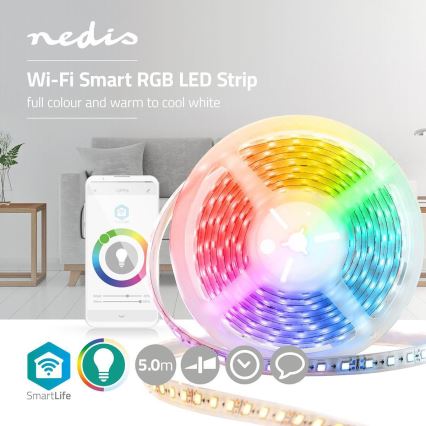 LED RGB Smart Wi-Fi Streifen LED/15W/230V 2700 - 6500K 5 m