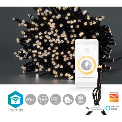 LED Weihnachtskette 400xLED/8 Funktionen 25m IP65 Wi-Fi Tuya warmweiß