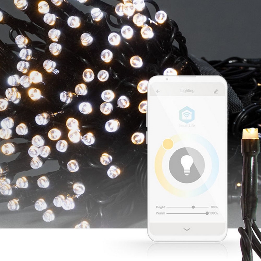 LED-Weihnachtslichterkette 100× LED / 8 Funktionen, 15 m, IP65, Wi‑Fi, Tuya