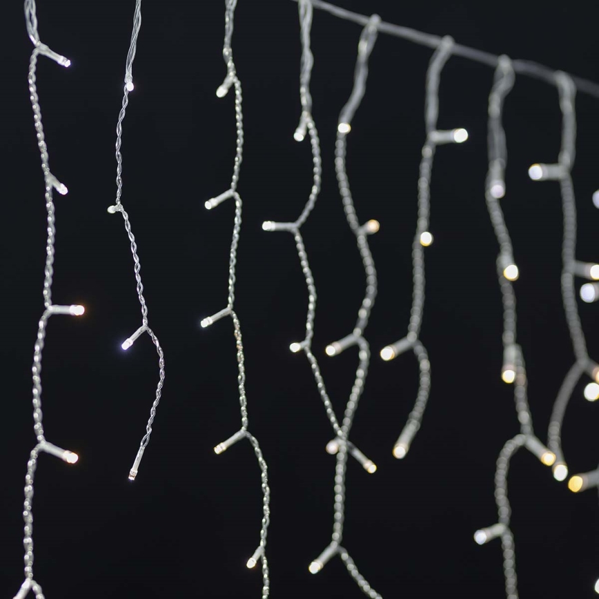 LED-Weihnachtsvorhang 240xLED/8 Funktionen 8m IP65 WLAN Tuya kaltweiß