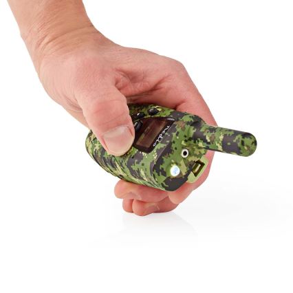 SET 2 x Walkie-Talkie mit LED-Licht 3xAAA Reichweite 8 km Camouflage