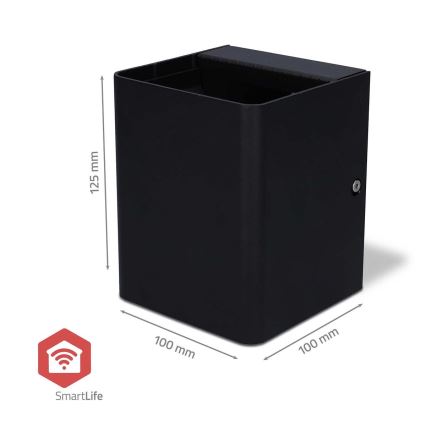 LED RGBW dimmbare Außenwandleuchte SmartLife LED/12W/230V IP65 Wi-Fi Tuya schwarz