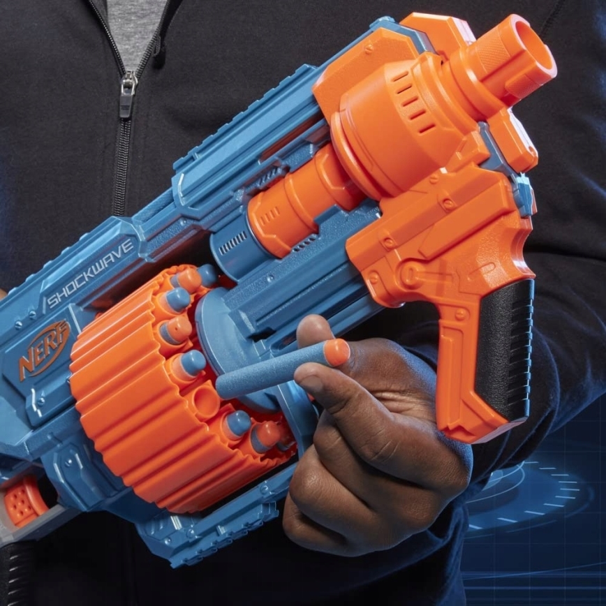 Nerf - Kinder-Pistole Elite 2.0 Shockwave RD-15 Blaster mit Zubehör