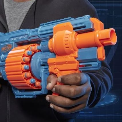 Nerf - Kinder-Pistole Elite 2.0 Shockwave RD-15 Blaster mit Zubehör