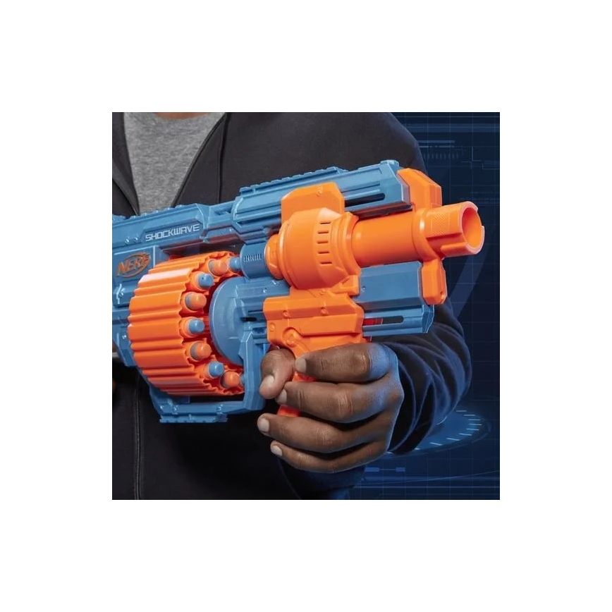 Nerf - Kinder-Pistole Elite 2.0 Shockwave RD-15 Blaster mit Zubehör
