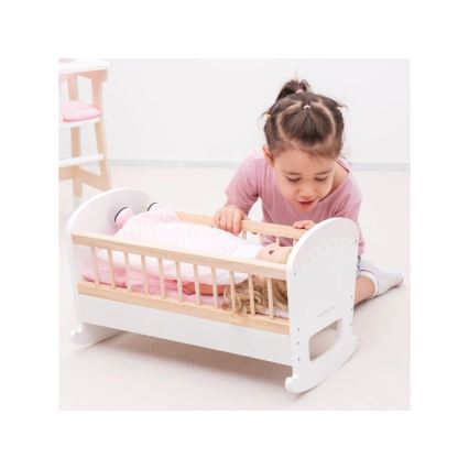 New Classic Toys - Holzbett für Puppen rosa