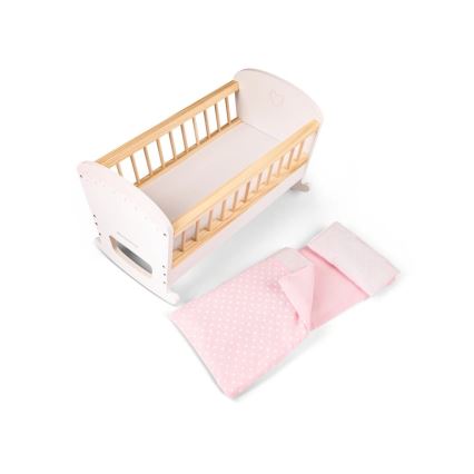 New Classic Toys - Holzbett für Puppen rosa
