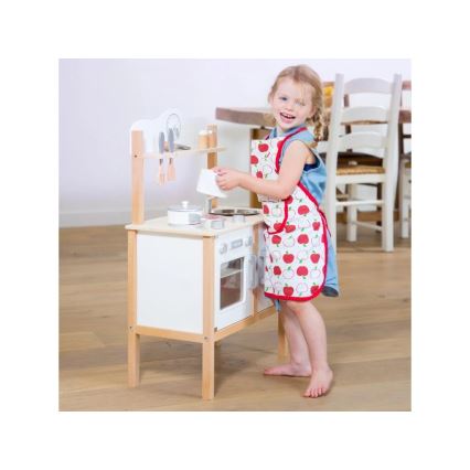 New Classic Toys - Küche aus Holz mit Zubehör weiß/beige