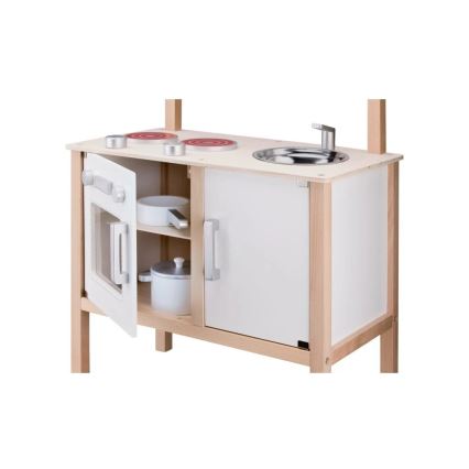 New Classic Toys - Küche aus Holz mit Zubehör weiß/beige