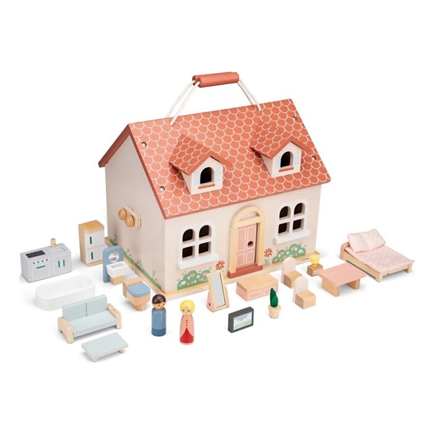New Classic Toys - Puppenhaus aus Holz rot
