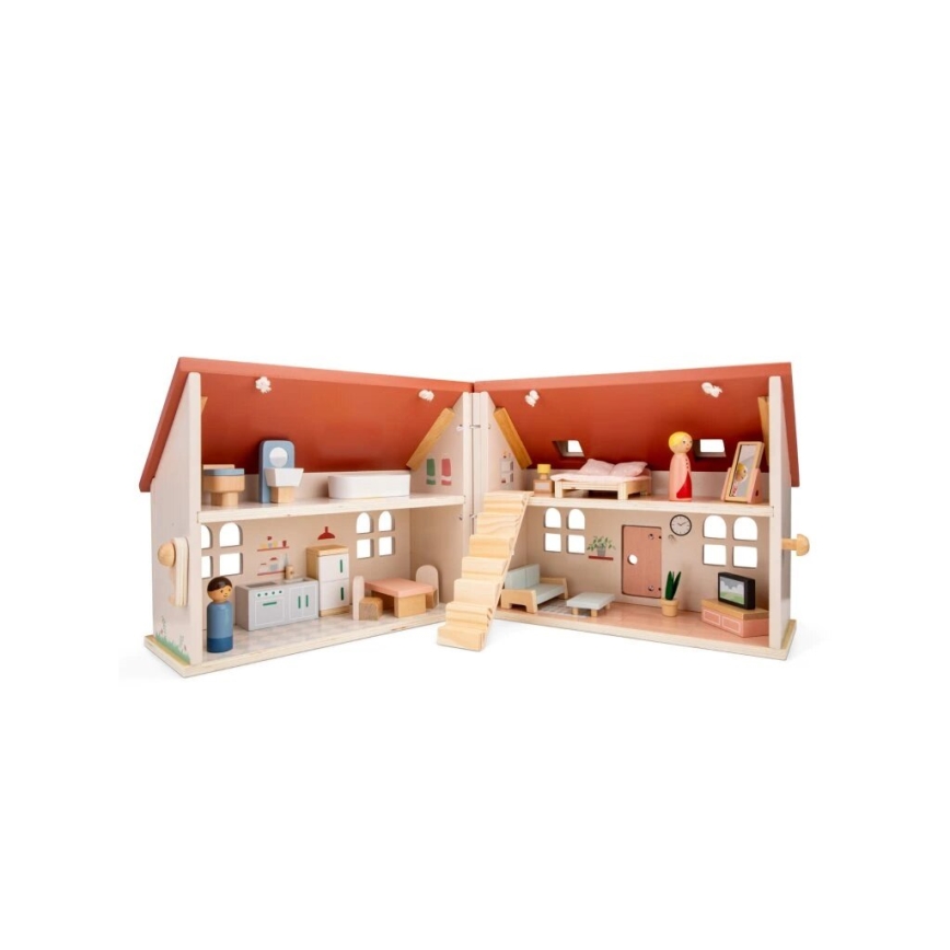 New Classic Toys - Puppenhaus aus Holz rot