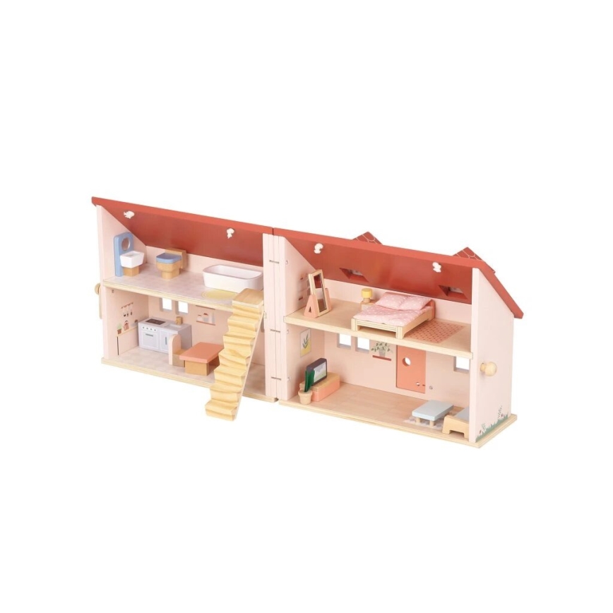 New Classic Toys - Puppenhaus aus Holz rot