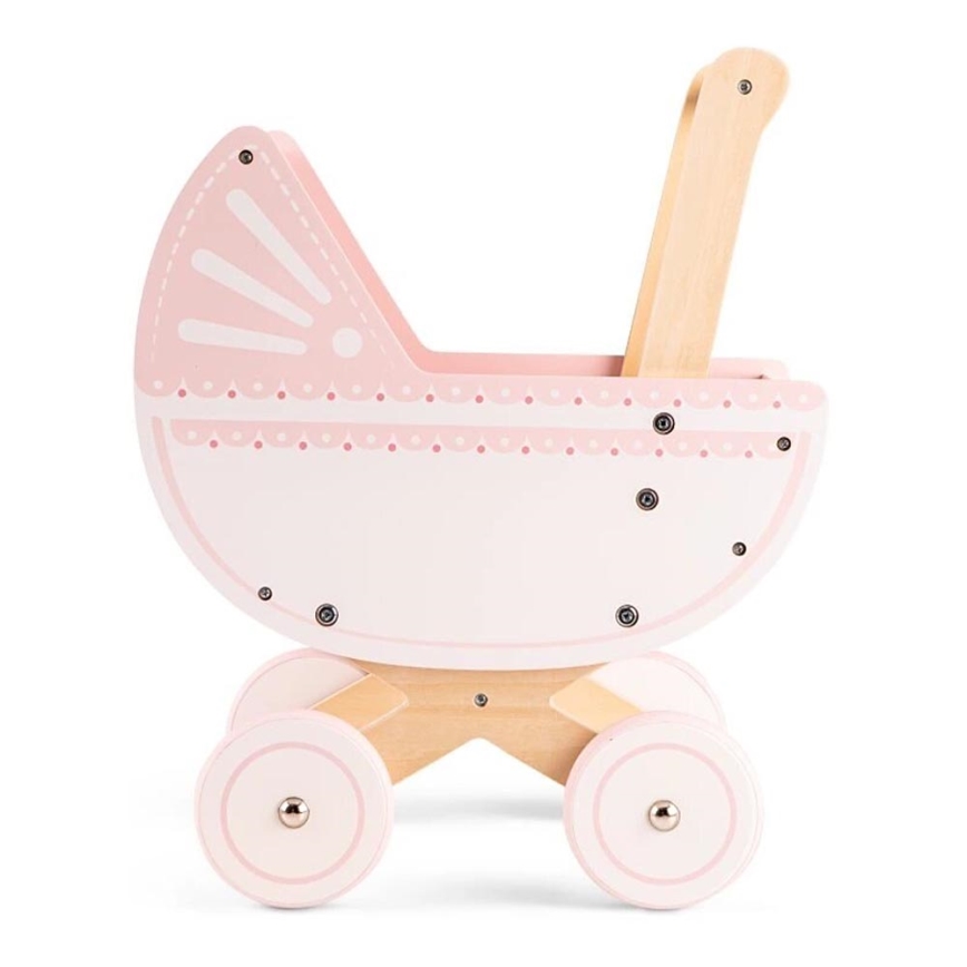 New Classic Toys - Puppenwagen aus Holz rosa