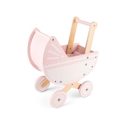 New Classic Toys - Puppenwagen aus Holz rosa