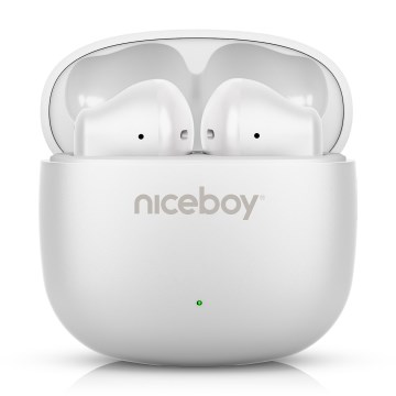 Niceboy Beans 4 POP - Kabellose Kopfhörer 200 mAh + 2x 30 mAh IPX4 weiß