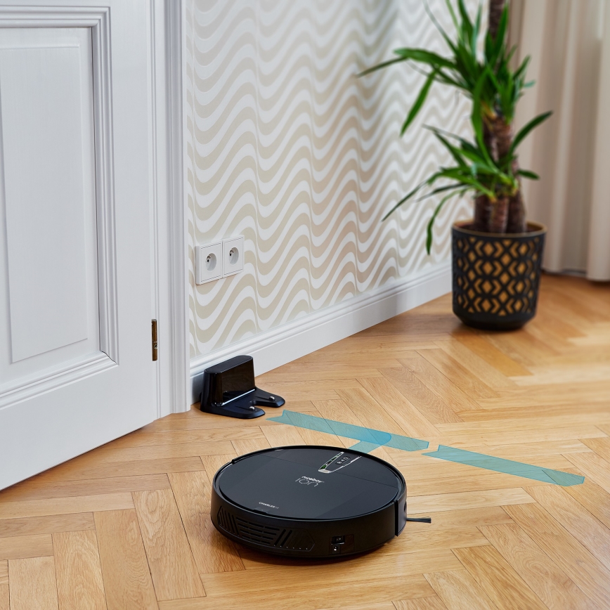 Niceboy ION Charles i4 - Intelligenter 2-in-1 Saugroboter 4400 mAh Wi-Fi Schwarz + Fernbedienung