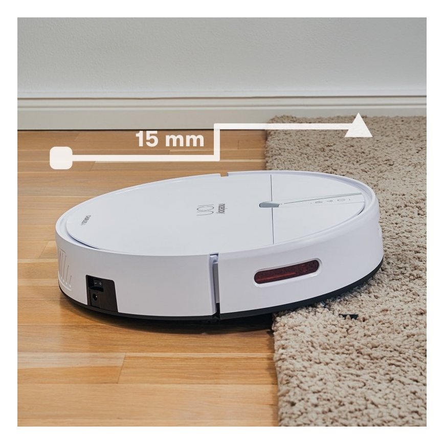 Niceboy ION Charles i4 - Smart-Staubsaugerroboter  2in1 4400 mAh Wi-Fi weiß + Fernbedienung