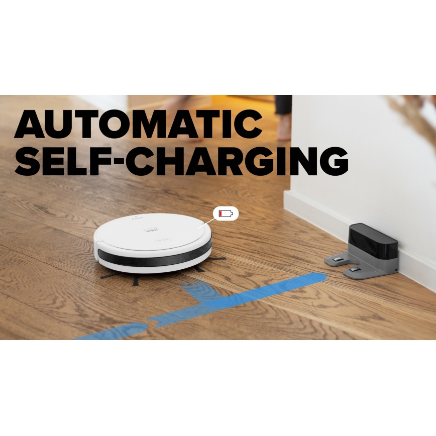 Niceboy ION Charles i6 - Intelligenter 2-in-1 Saugroboter 2600 mAh Wi-Fi Weiß