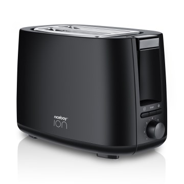 Niceboy ION Cruncher C1 - Toaster mit zwei Schlitzen und Röstaufsatz 750W/230V schwarz