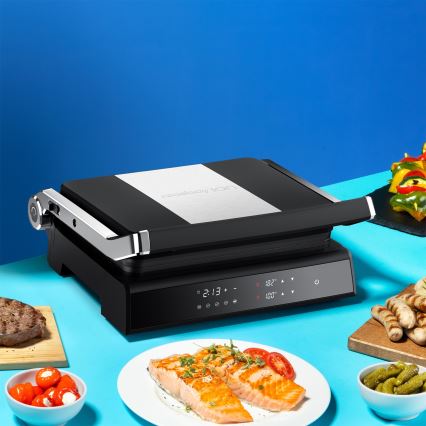 Niceboy ION Grillmaster - Kontaktgrill 2000W/230V schwarz/matt Chrom