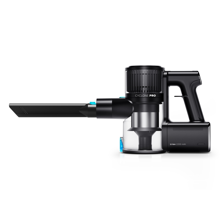 Niceboy ION Hurricane H9 - Flexibler kabelloser Stabstaubsauger 2in1 400W/2200 mAh schwarz