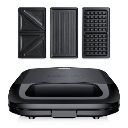 Niceboy ION Snacker S3 - Sandwichmaker 3in1 750W/230V Edelstahl/schwarz