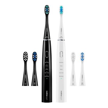 Niceboy ION Sonic Duo Pack - SET 2x Schallzahnbürste IPX7 schwarz + weiß