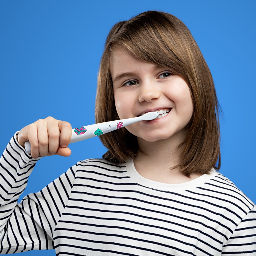 Niceboy ION Sonic Kids - Schallzahnbürste für Kinder IPX7 weiß