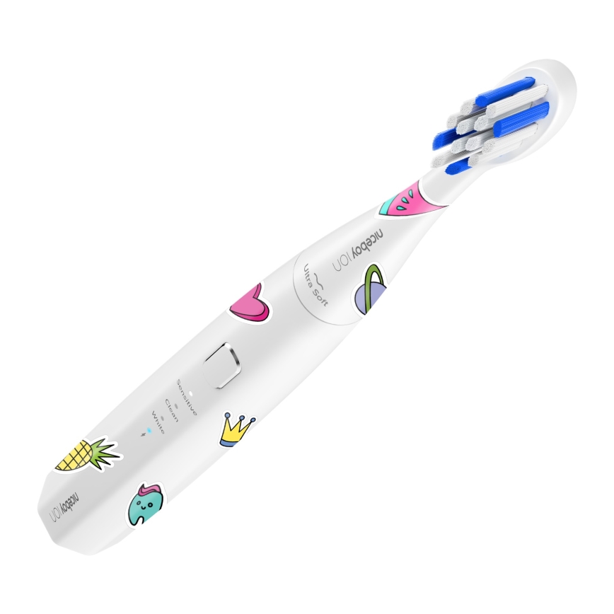 Niceboy ION Sonic Kids - Schallzahnbürste für Kinder IPX7 weiß