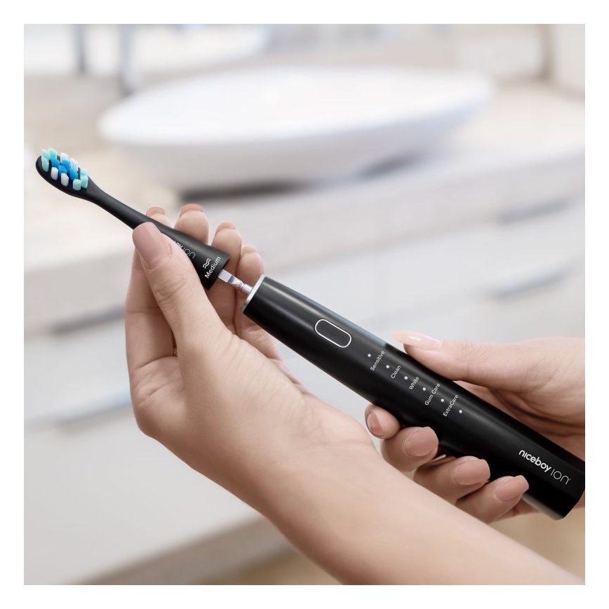 Niceboy ION Sonic - Schallzahnbürste IPX7 schwarz