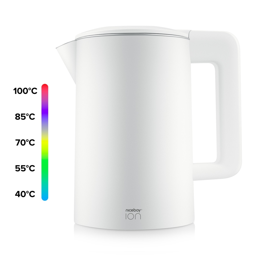 Niceboy ION ThermoKettle TK5 - Wasserkocher mit Thermoregulierung 1,7 l 2200W/230V weiß