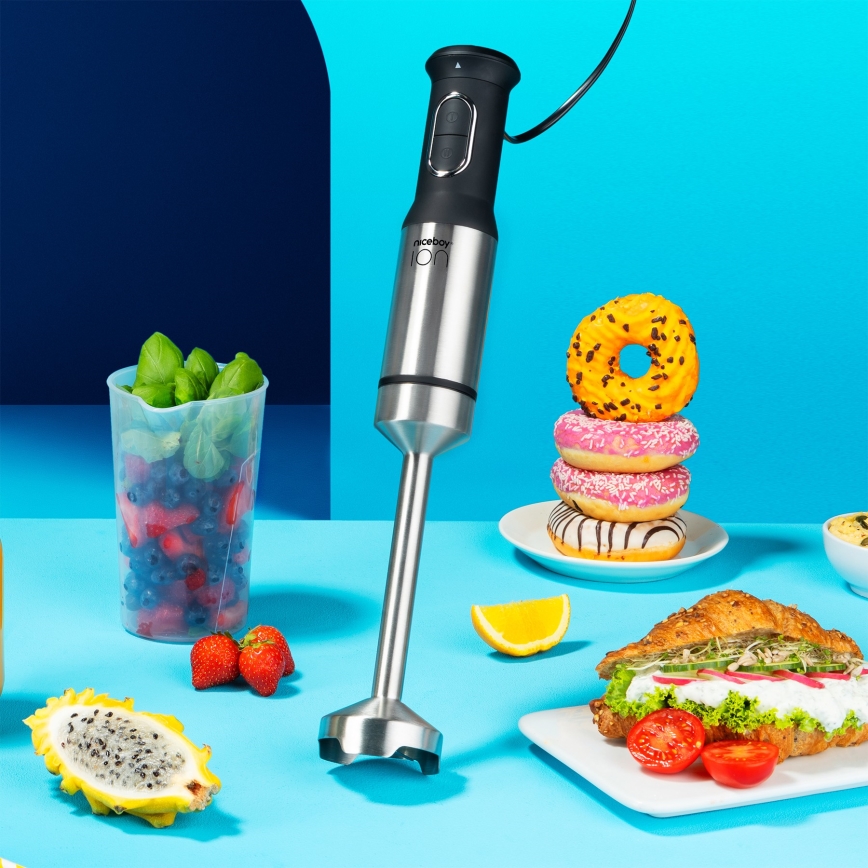 Niceboy ION Twister T2 - Stabmixer 1200W/230V Edelstahl/schwarz