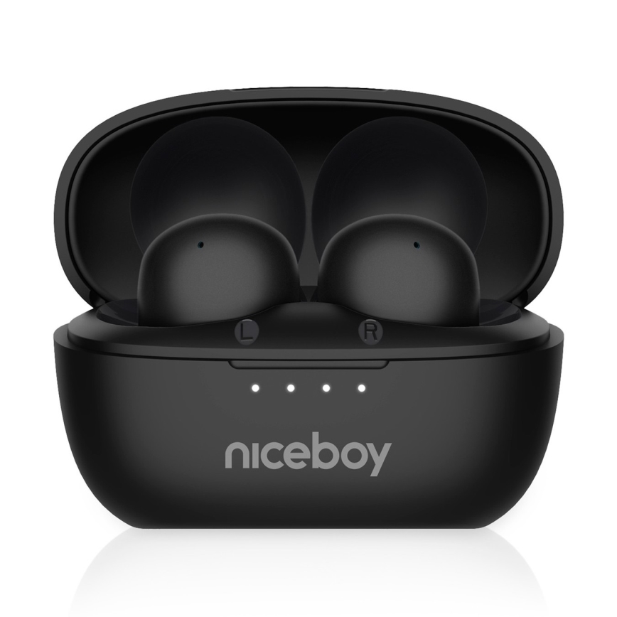 Niceboy Podsie 4 POP - Kabellose Kopfhörer 400 mAh + 2x 40 mAh IPX4 schwarz