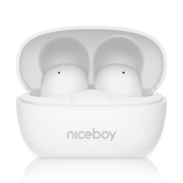Niceboy Podsie 4 POP - Kabellose Kopfhörer 400 mAh + 2x 40 mAh IPX4 weiß