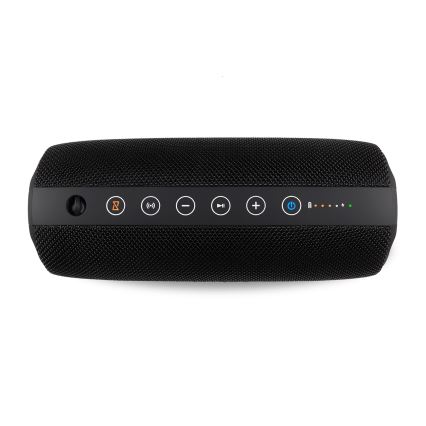Niceboy Titan 4 - LED Kabelloser Lautsprecher mit Mikrofon und Powerbank-Funktionen 50W/4000 mAh IPX7 schwarz