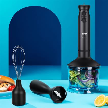 Niceboy Twister T1 Set - Stabmixer mit Zubehör 500W/230V schwarz