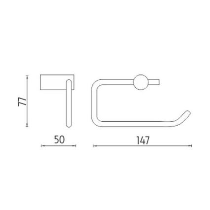 NIMCO BR 11055-26 - Toilettenpapierhalter BORMO glänzendes Chrom
