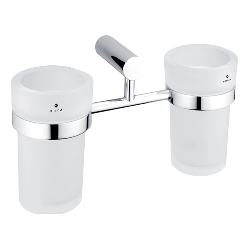 NIMCO BR 11058DW-26 - Wandhalter für Zahnbürsten BORMO mattiertes Glas/glänzender Chrom