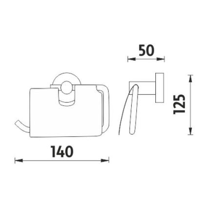 NIMCO UN 13055B-26 - Toilettenpapierhalter UNIX glänzendes Chrom