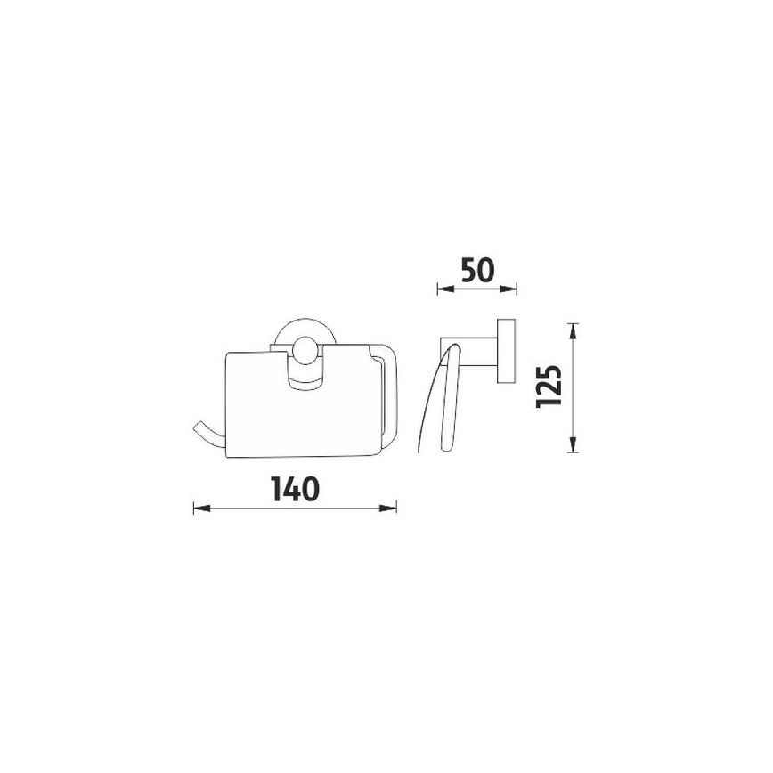 NIMCO UN 13055B-26 - Toilettenpapierhalter UNIX glänzendes Chrom