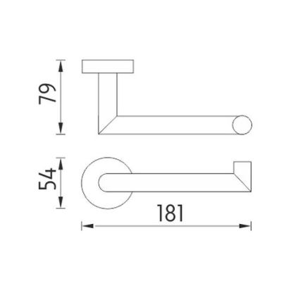 NIMCO UN 13055M-26 - Toilettenpapierhalter UNIX glänzendes Chrom