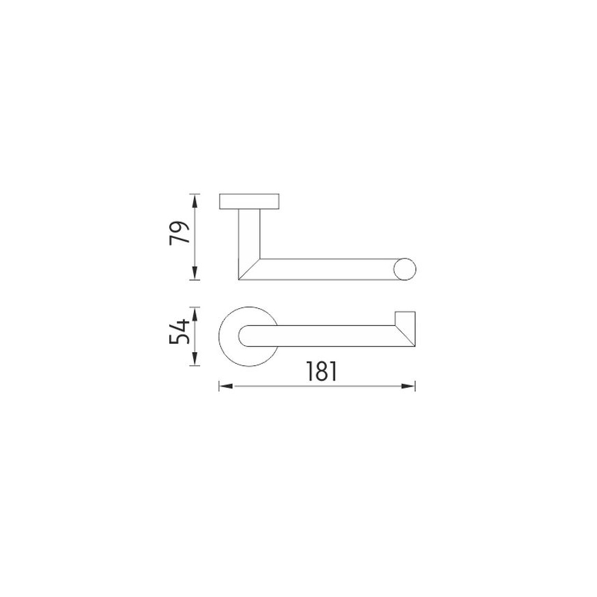 NIMCO UN 13055M-26 - Toilettenpapierhalter UNIX glänzendes Chrom